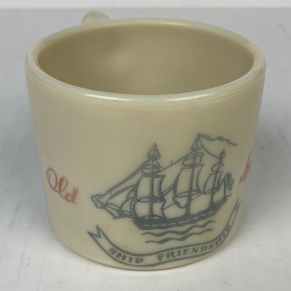 Vintage Old Spice Early American Shaving Cup Mug Cologne Sailboat Logo Collect